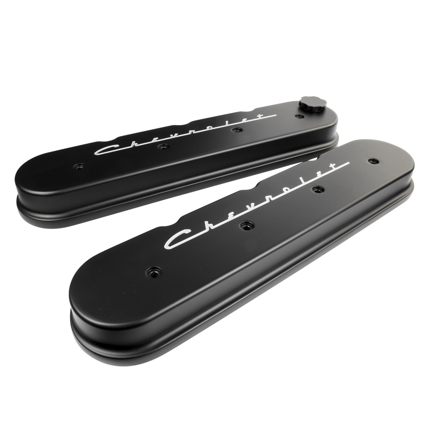 Billet Specialties Chevrolet Script LS Cast Valve Covers BLK95423 for sale