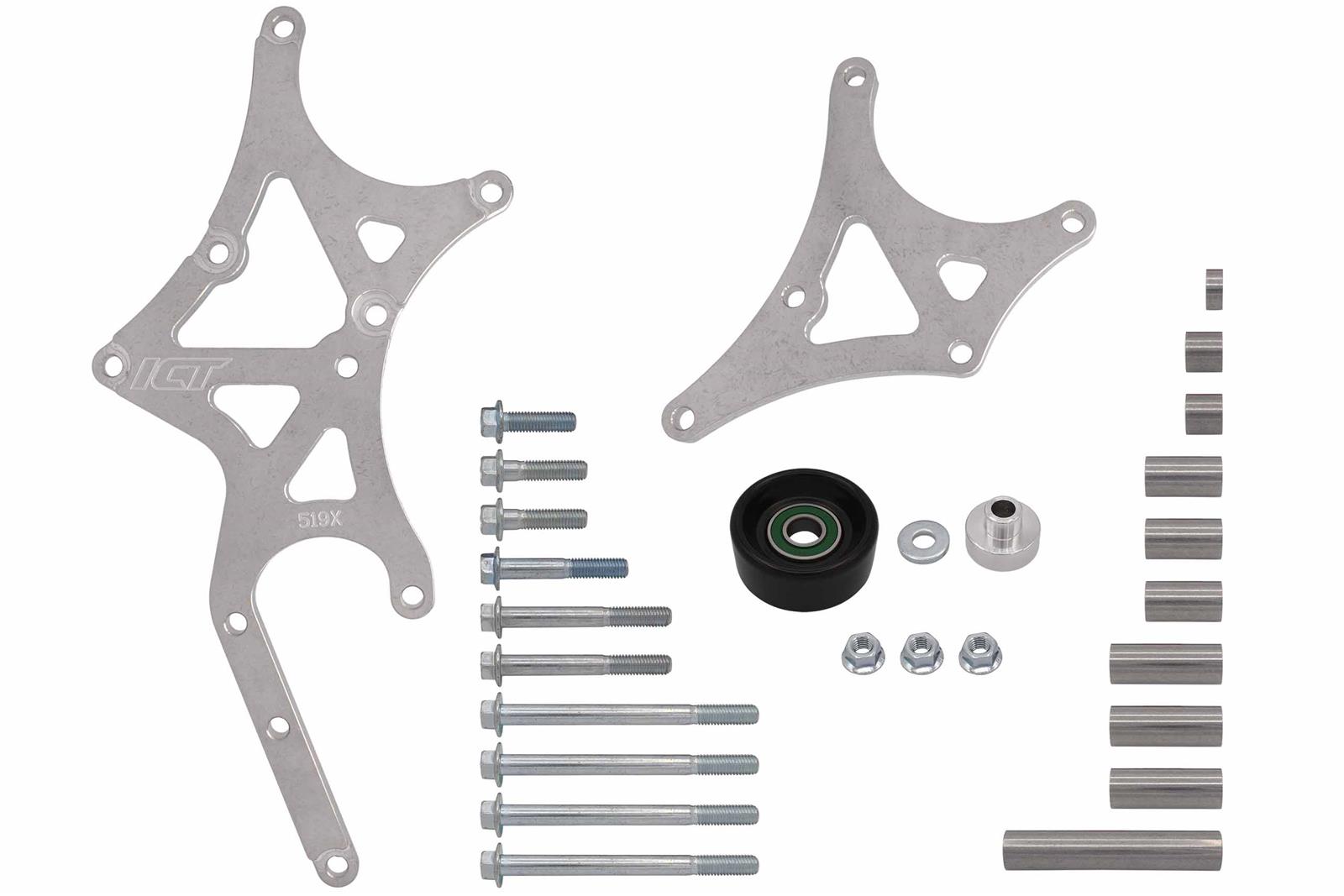 ICT Billet Alternator/Power Steering Bracket Kits 551519X-3 for sale