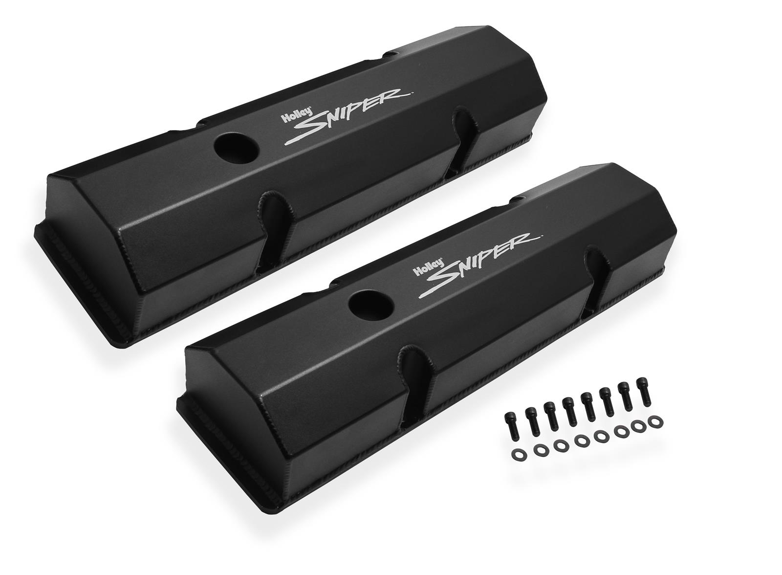 Holley Sniper Fabricated Aluminum Valve Covers 890010B for sale