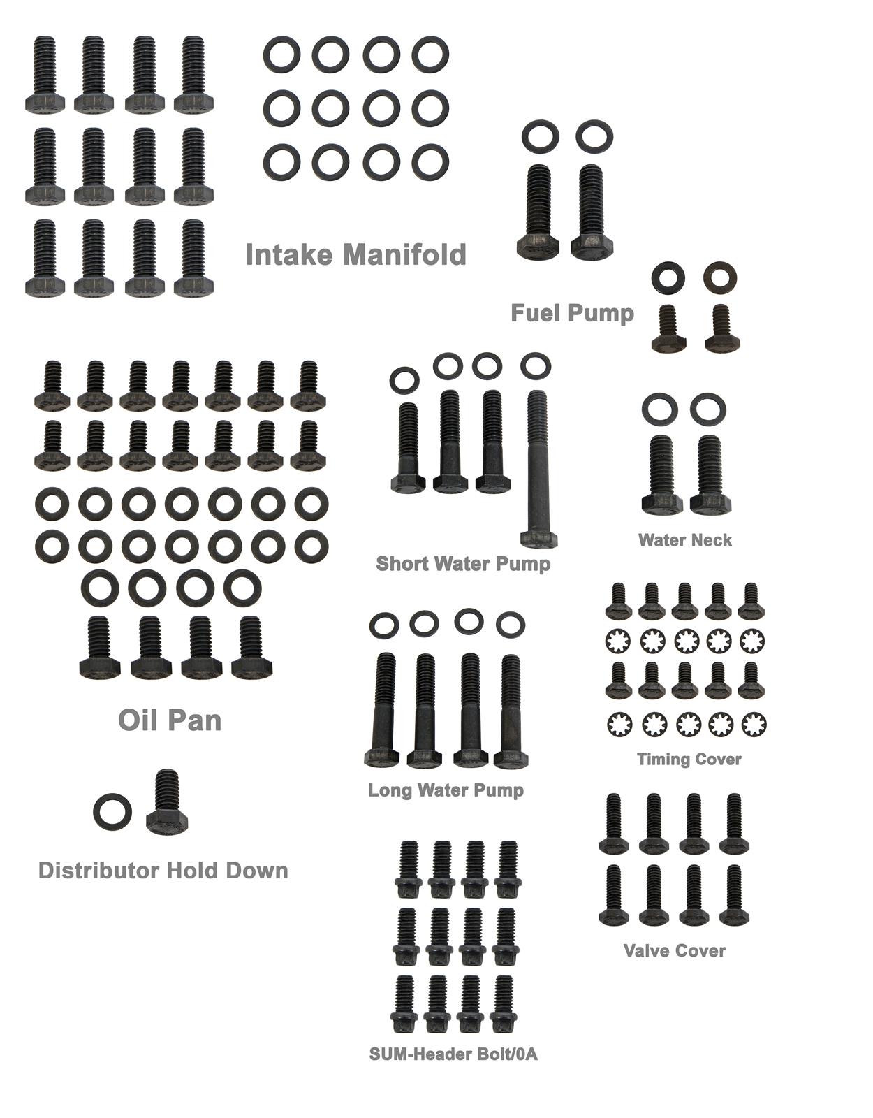 Summit Racing™ Engine Bolt Kits SUM-56490HSBK